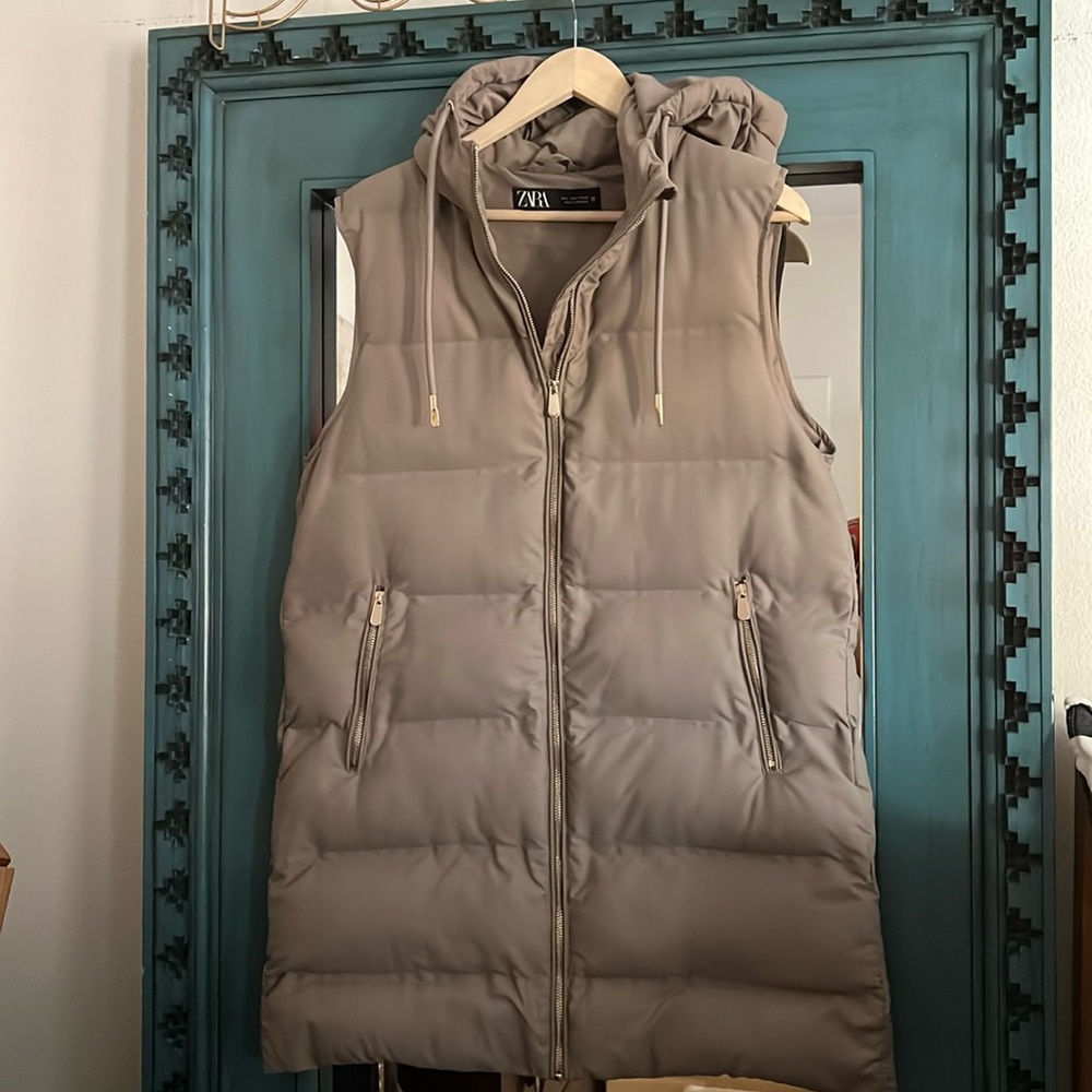 Zara long Puff Vest